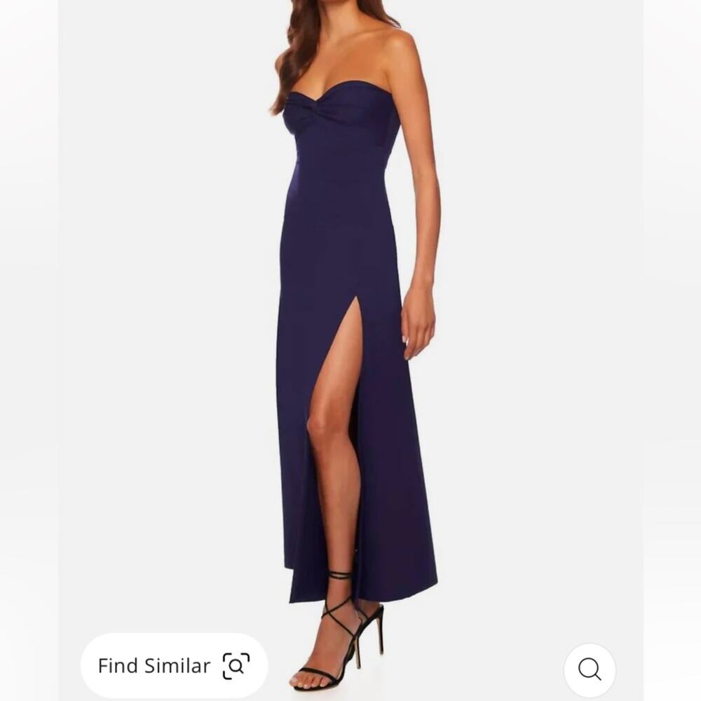 Susana Monaco NEW Black Slit Front Strapless Slit Dress XS
